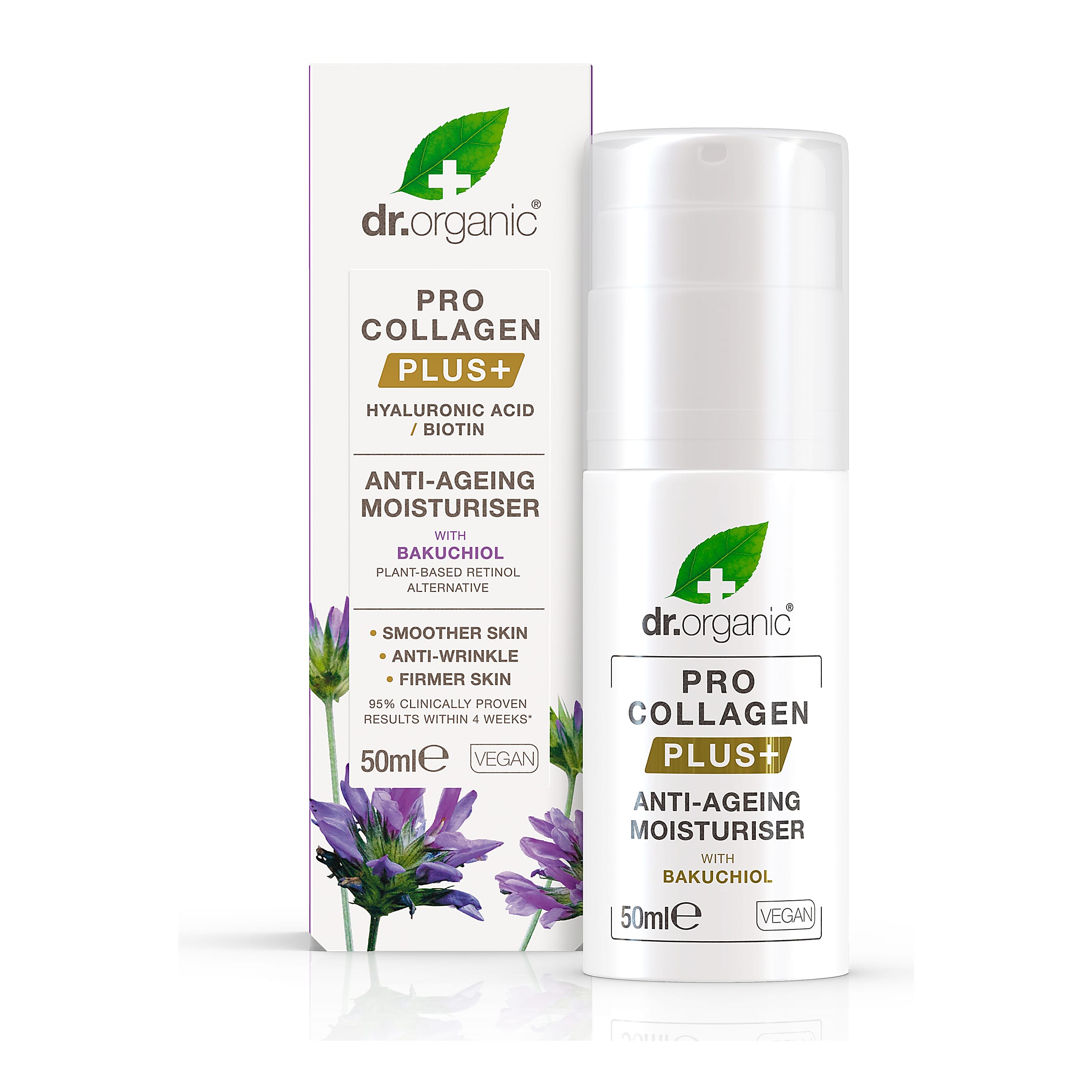 Dr Organic Pro Collagen Anti-Ageing Moisturiser with Bakuchiol 50ml