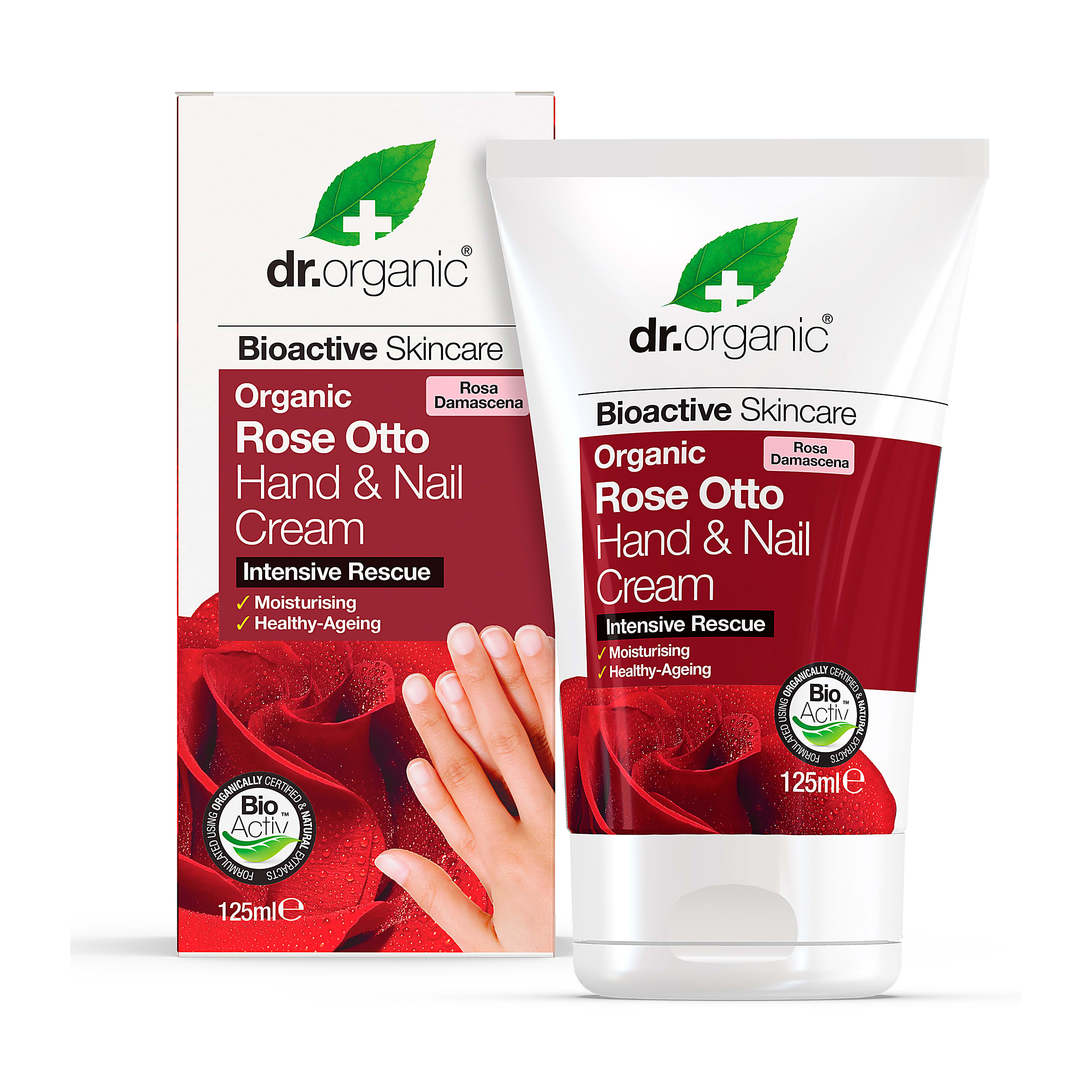 Dr Organic Rose Hand & Nail Cream 125ml