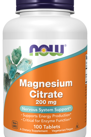 Now Magnesium Citrate 200mg Tabs 100's