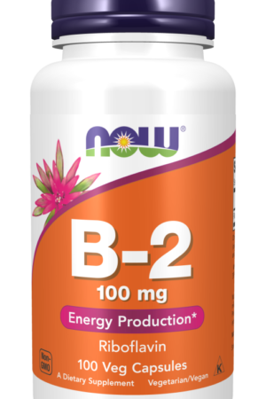 Now Vitamin B2 Riboflavin 100mg Caps 100's