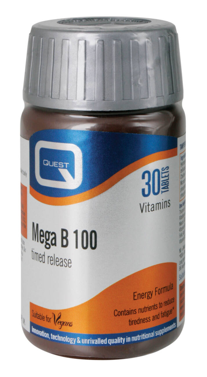 Quest Mega B100 30's Timed Release - High Potency Vit B Complex