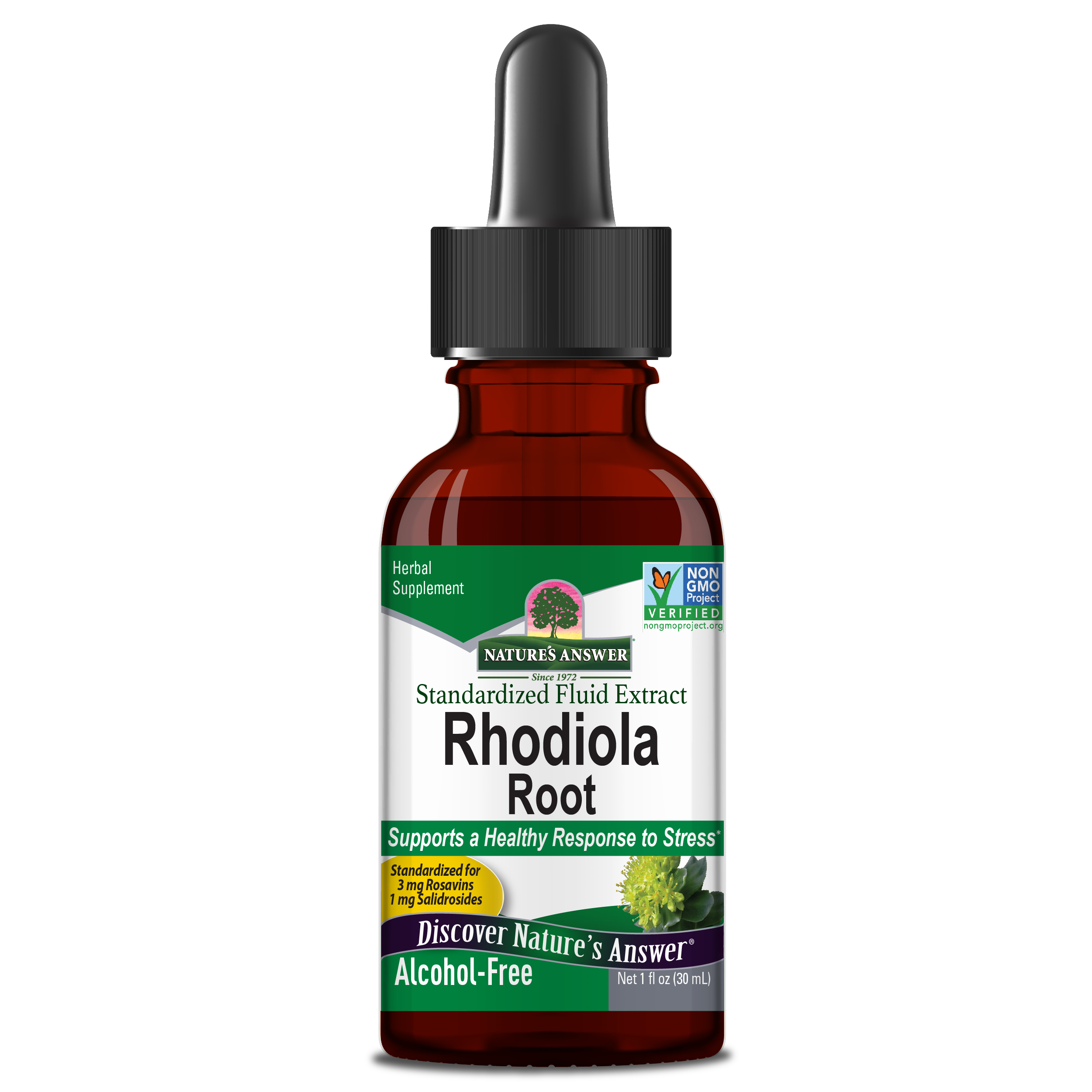 Natures Answer Rhodiola Root 30ml - Alcohol Free                                   NEW