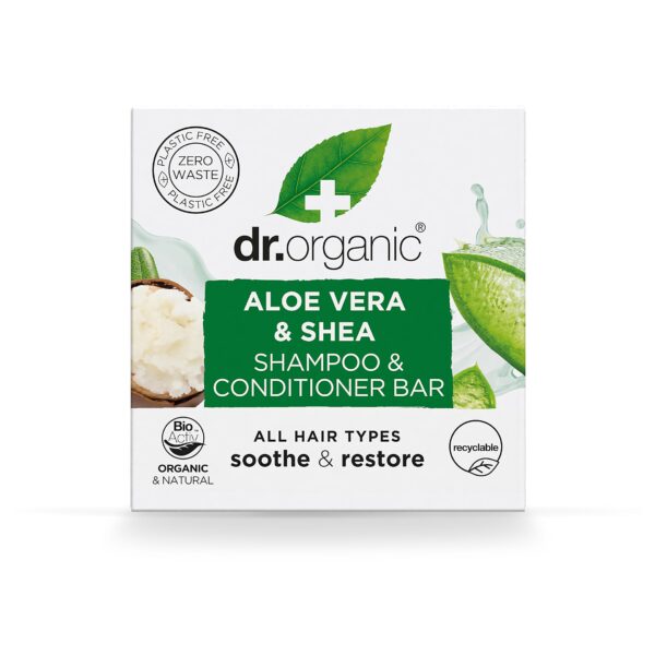 Dr Organic Aloe Vera & Shea Shampoo & Conditioner Bar 75gm