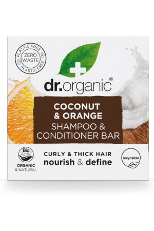 Dr Organic Coconut & Orange Shampoo & Conditioner Bar 75gm
