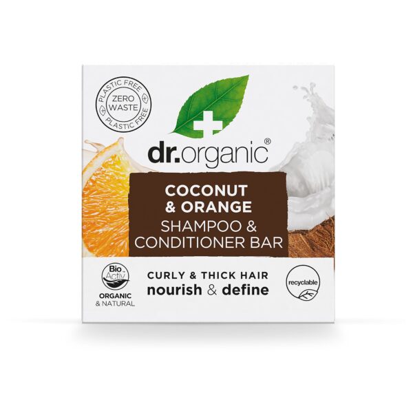Dr Organic Coconut & Orange Shampoo & Conditioner Bar 75gm
