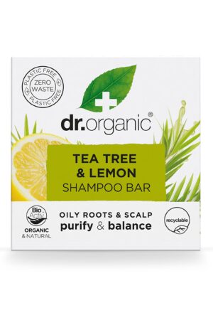 Dr Organic Tea Tree & Lemon Shampoo Bar 75gm
