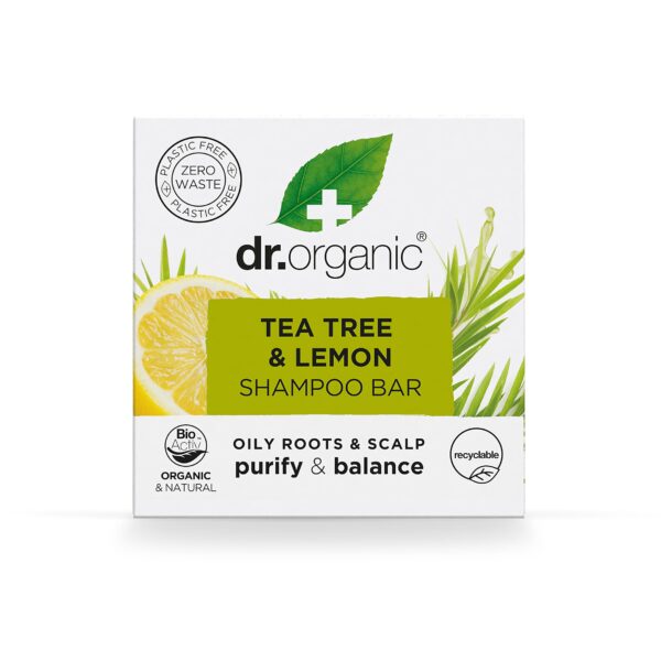 Dr Organic Tea Tree & Lemon Shampoo Bar 75gm