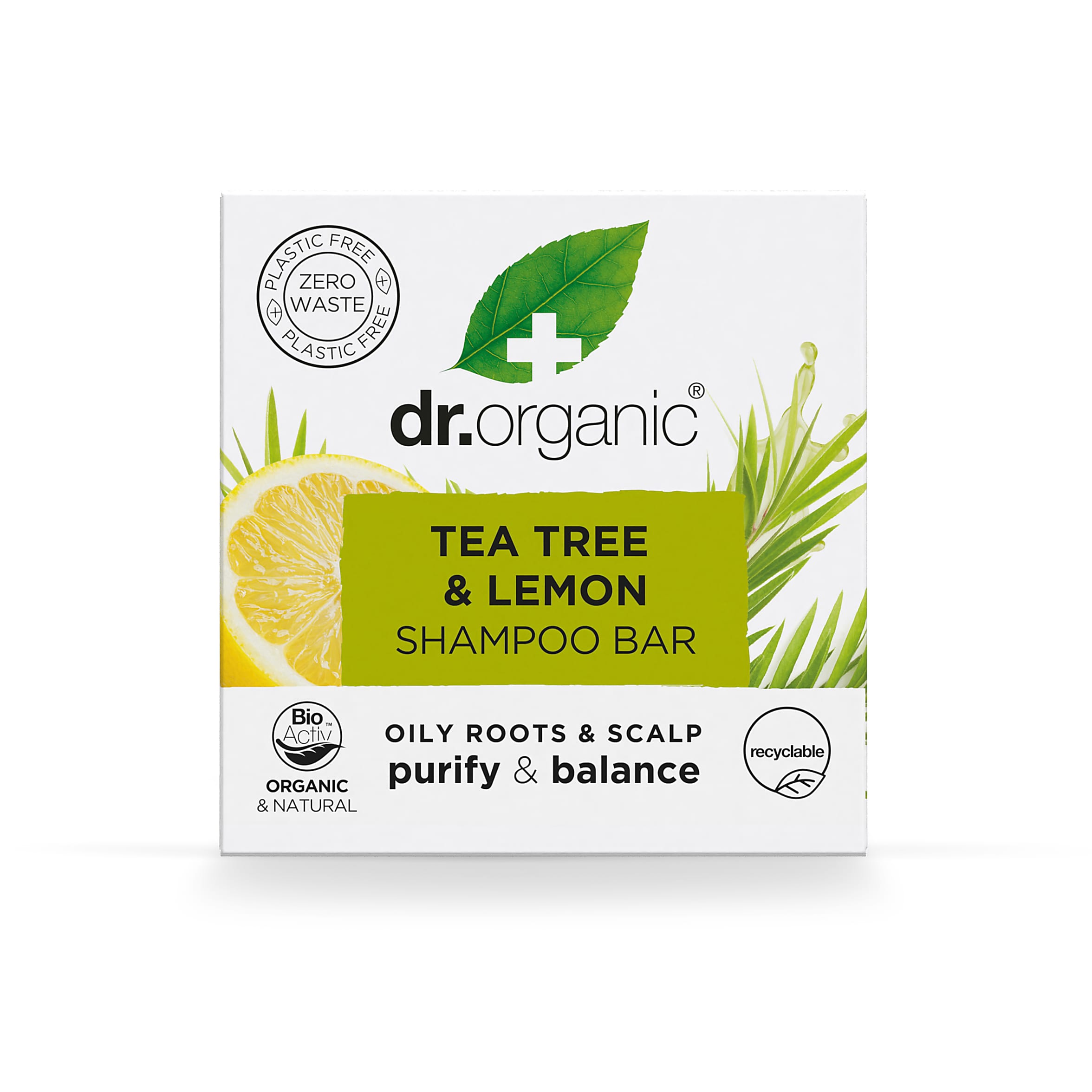 Dr Organic Tea Tree & Lemon Shampoo Bar 75gm